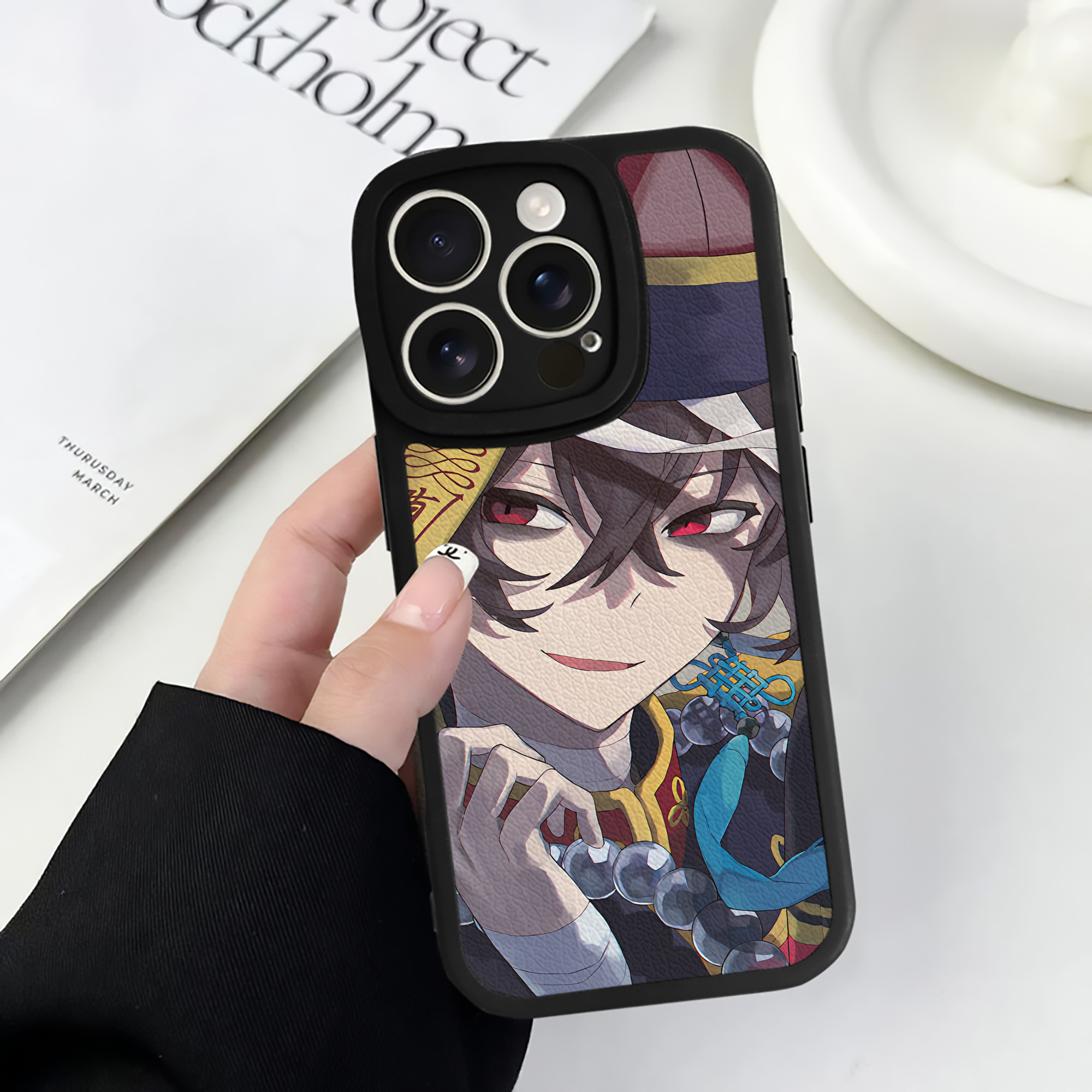 （画像用） 文豪ストレイドッグス Bungo Stray Dogs 【iPhone 16シリーズ対応】シリコンスマホケース（レザー調） 材質：シリコン